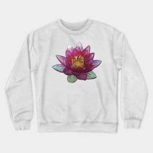 Glittery Water Lily Crewneck Sweatshirt